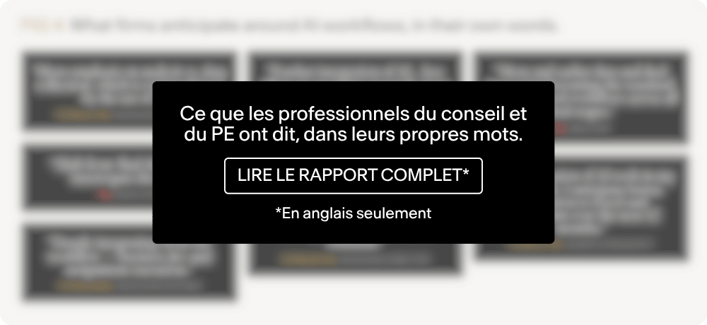 Figure verrouillée : verbatims de professionnels du conseil et du PE. Disponible dans le rapport complet.