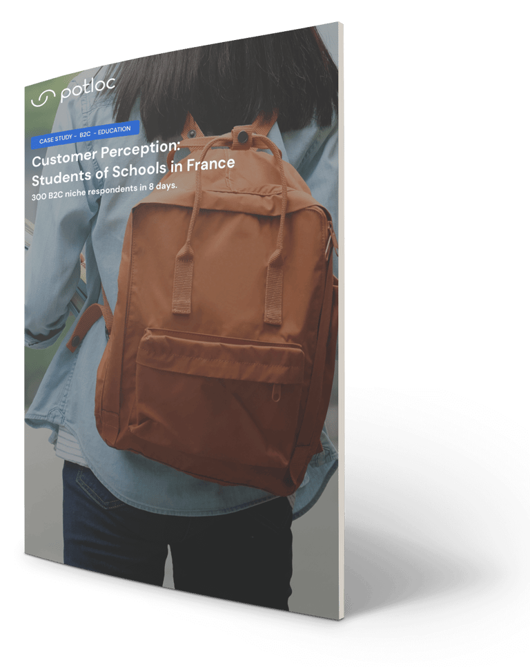 Cover of Case Study on B2C Research on Customer Perception | Education | Potloc Consulting-1