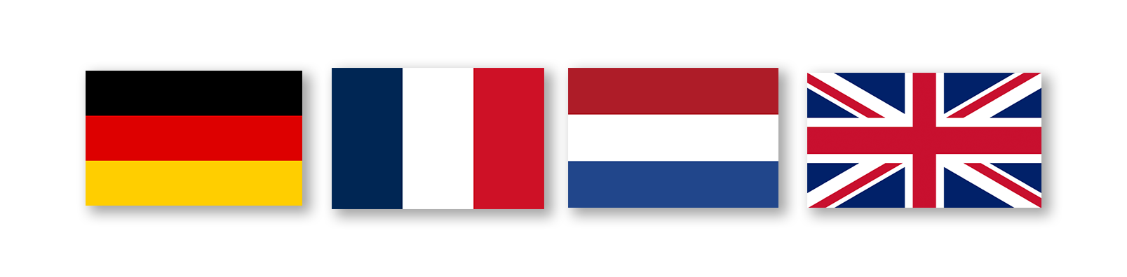 Flags UK Germany Netherlands France