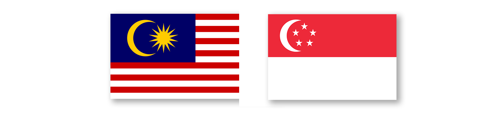 Flags malaysia Singapore