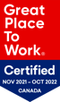 Great Place to Work Certification Badge November 2021
